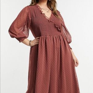 ASOS Design Curve Midi Smock Dress